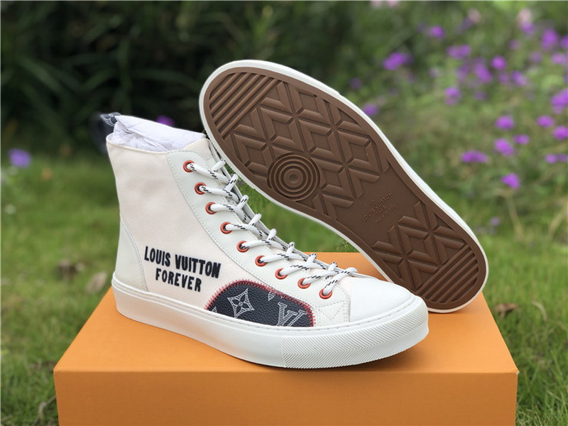 Louis vuitton tattoo sneaker boot High white(98% Authentic quality)